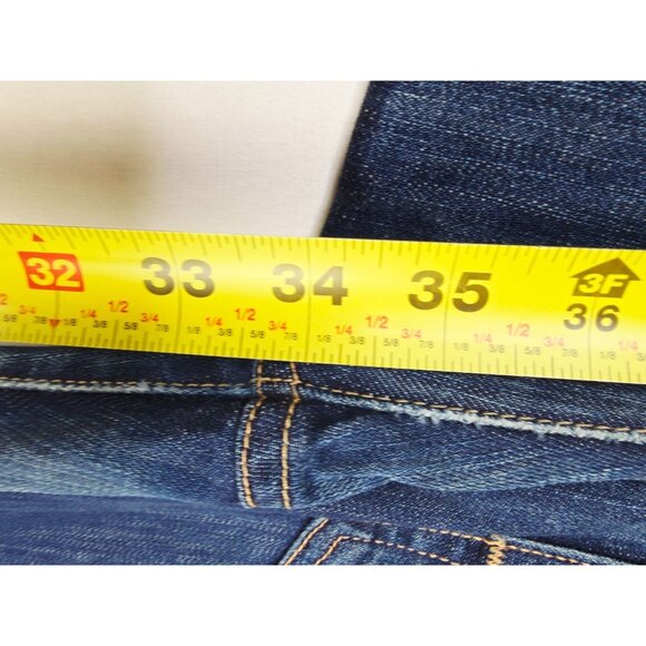 7 For All Mankind Size 27X34 Women Kimmie Straight Leg Blue Denim Jeans USA Made - Picture 7 of 12